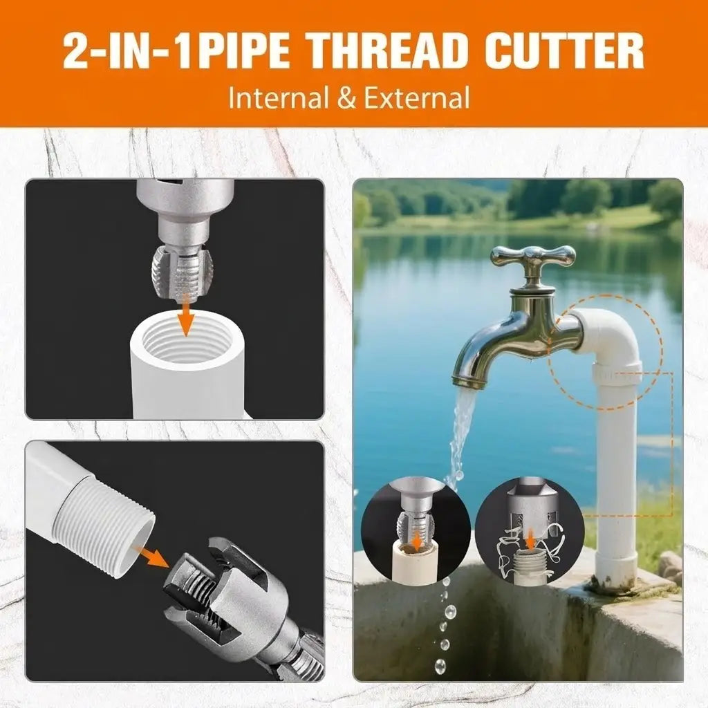 Pipe Tapping and Threading Tool